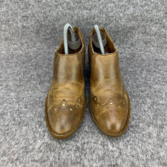 ✅Born Womens Sz 8M✅EU39 Western Studded Leather Ankle Booties Block Heel W11991 - Picture 7 of 12